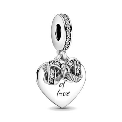 Bow Heart Charm