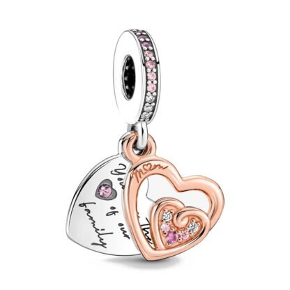 Triple Hearts Grateful Mom Charm