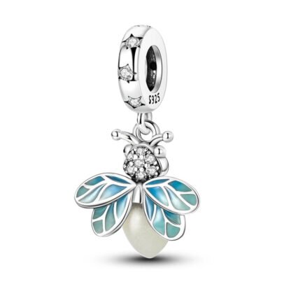 Glow in the Dark Luminous Magical Aqua Firefly Charm