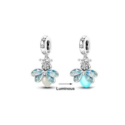 Glow in the Dark Luminous Magical Aqua Firefly Charm - Image 2