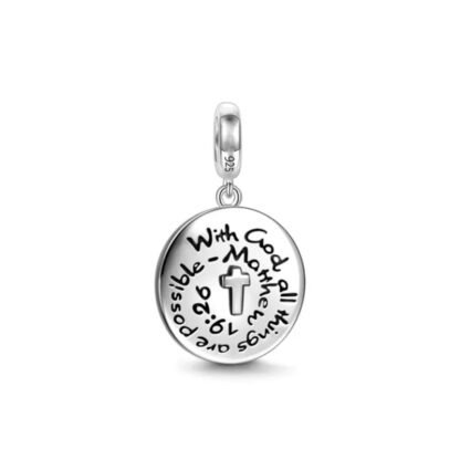 Biblical Matthew 19:26 Message Charm