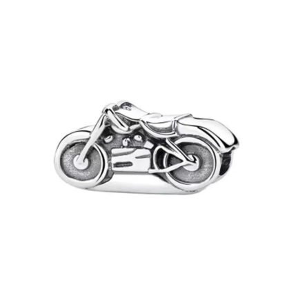Silver Motorcycle Charm