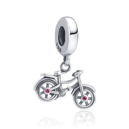Cool Bicycle Magenta Gems Charm