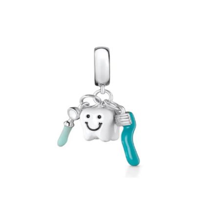 Happy Dental Hygiene Brushing Tooth Charm