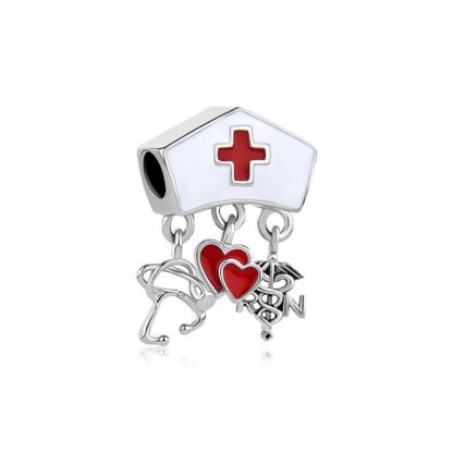Medical Assortments Red Hearts RN Stethoscope Health Charm
