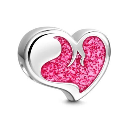 Stylish Lush Pink Heart Charm