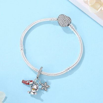 Silver Japanese Cat Festive Koi Sakura Charm - Image 3
