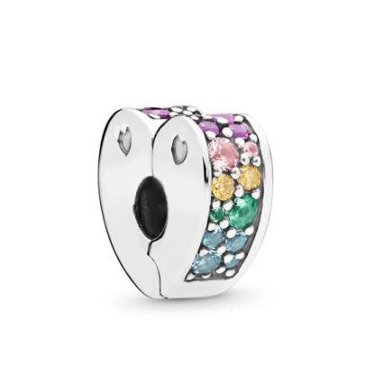 Silver Paw Rainbow Gap Charm