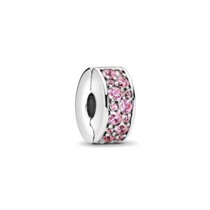 Silver Strong Pink Charm