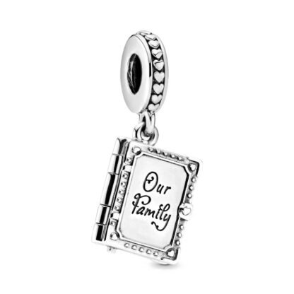 Silver Our Family Book History Charm