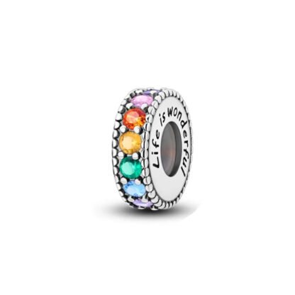 Rainbow Gems Life Is Wonderful Charm
