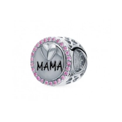 Pink Gems Circle MAMA Charm