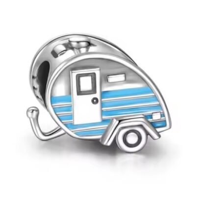 Blue Travelling Cart Charm