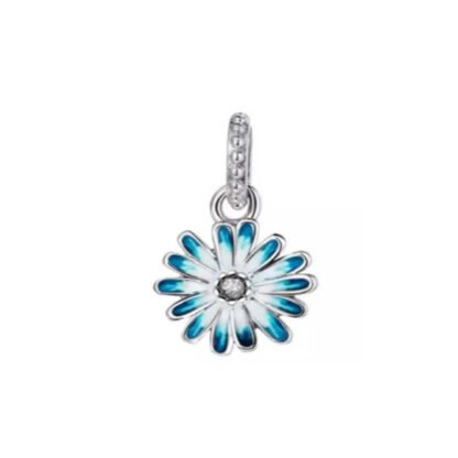Blue Daisy Flower Charm