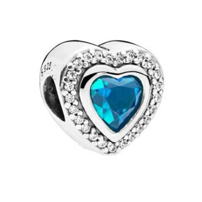 Grand Blue Heart Gem Charm