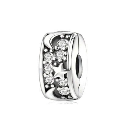 Silver Moon Star Gems Gap Charm