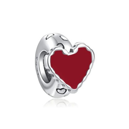 Slightly Pixelated Red Heart Charm