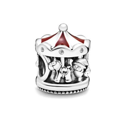 Red Roof Silver Merry Go Round Charm