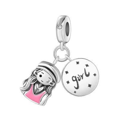 Just a Girl in Pink Charm