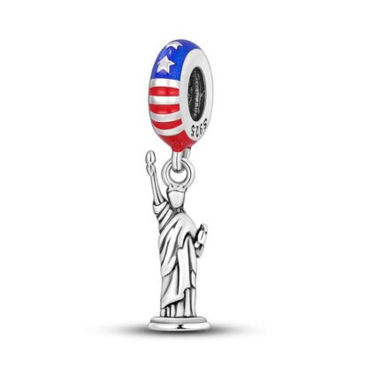 Silver Statue of Liberty USA Charm