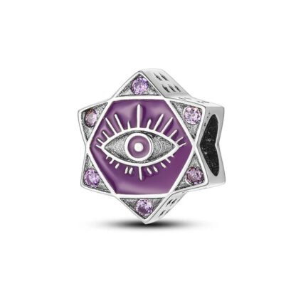 Purple Hexagram Eye Charm