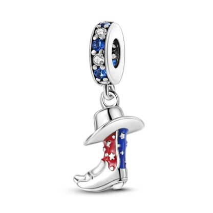 American Cowboy Boots and Hat Charm