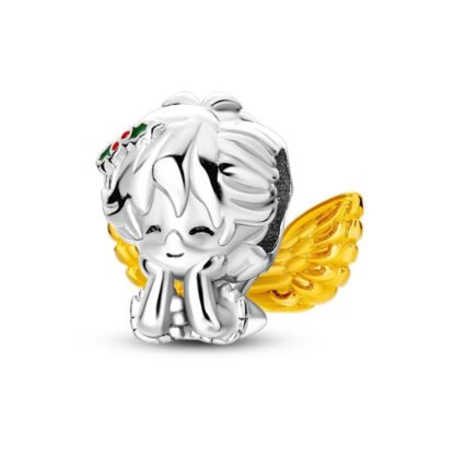 Cute Child Bright Golden Wings Charm