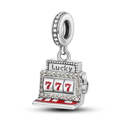 Red Lucky 777 Casino Machine Charm
