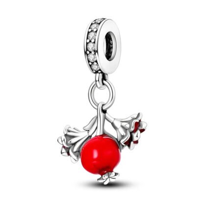 Small Red Pomegranate Charm