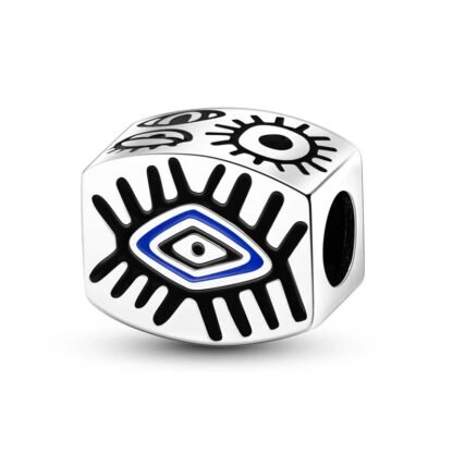 Artistic Cave Drawing Eyes Charm