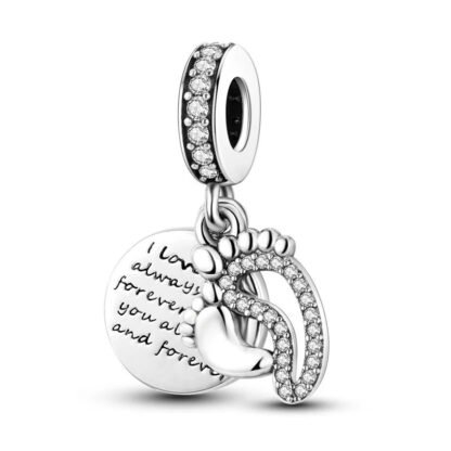 Forever Memorial Big and Small Feet Charm