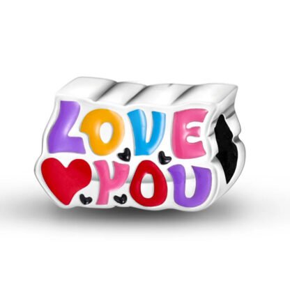 Quirky Love You Words Charm