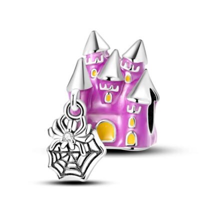 Violet Castle Spider Web Charm