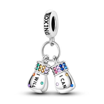 Rainbow Sleeve Boxing Gloves of Determination Charm