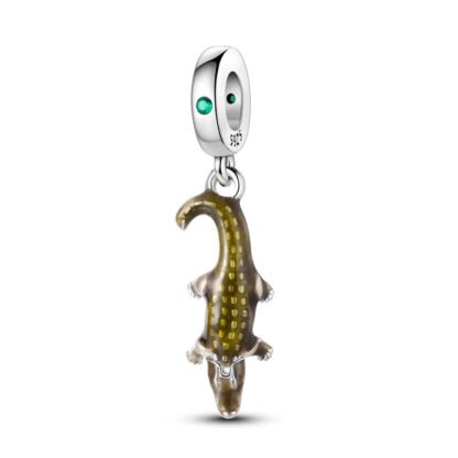 Mud Green Alligator Reptile Charm