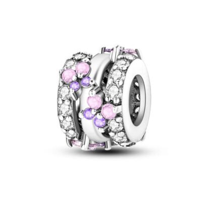 Sturdy Structure Pink and Purple Gems Charm