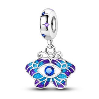 Mystical Purple Blue Butterfly Eye Charm