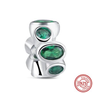 Futuristic Structure Green Gems Charm