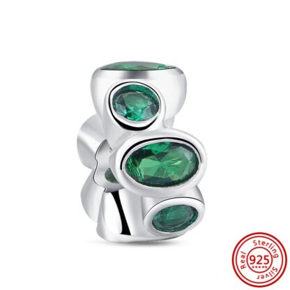 Futuristic Structure Green Gems Charm