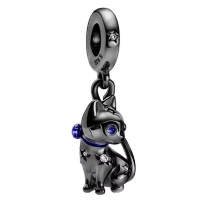 Black Cosmo Dog Pup Blue Eye Charm