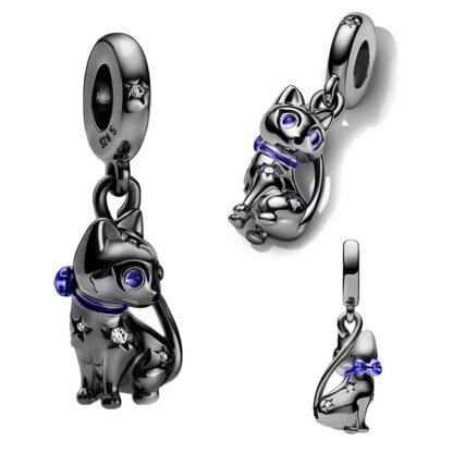 Black Cosmo Dog Pup Blue Eye Charm - Image 2