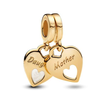 Gold Hearts Connection Daughter Mother Charm
