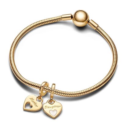 Gold Hearts Connection Daughter Mother Charm - Image 3