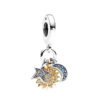 Astronomical Sparkly Moon Sun Star Charm