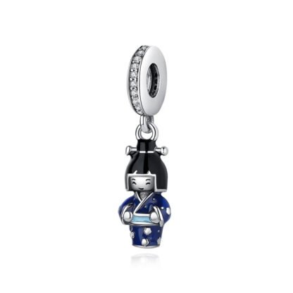 Japanese Girl Blue Kimono Charm