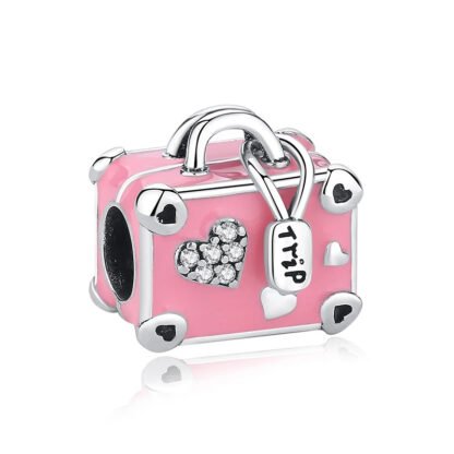 Pink Cute Luggage Bag Trip Charm