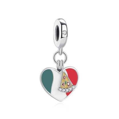 Italian Heart Pizza Charm