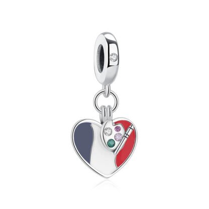 French Heart Art Palette Charm
