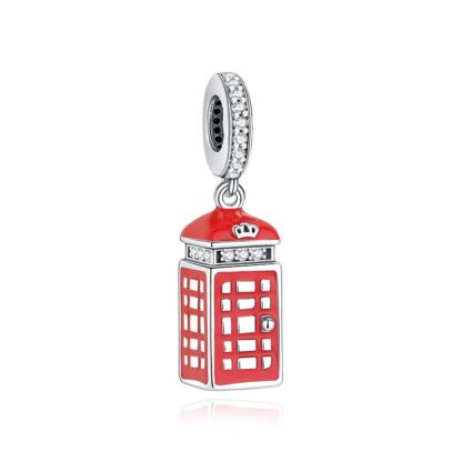 UK Iconic Red Telephone Box Charm
