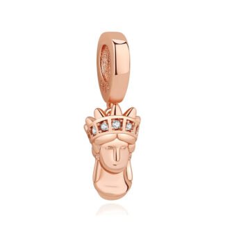 Gold Rose Liberty Lady Head Charm
